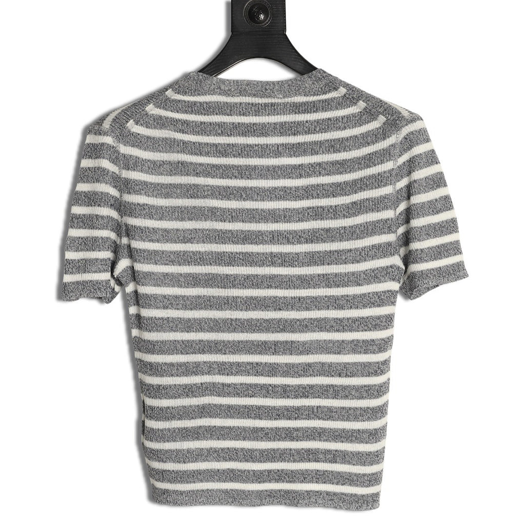 Dior Striped Logo T-Shirt - Gray back view
