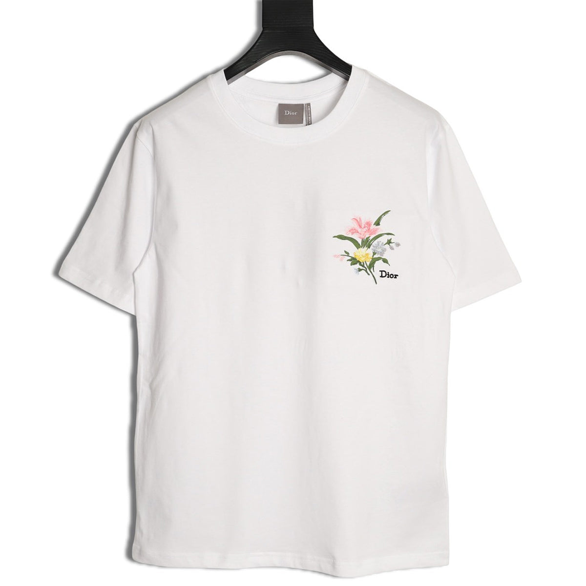 Dior Floral Logo T-Shirt - White front view