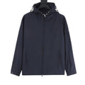 Moncler Sassiere Hood Print Logo Hooded Zip Jacket – Men’s, Navy Blue