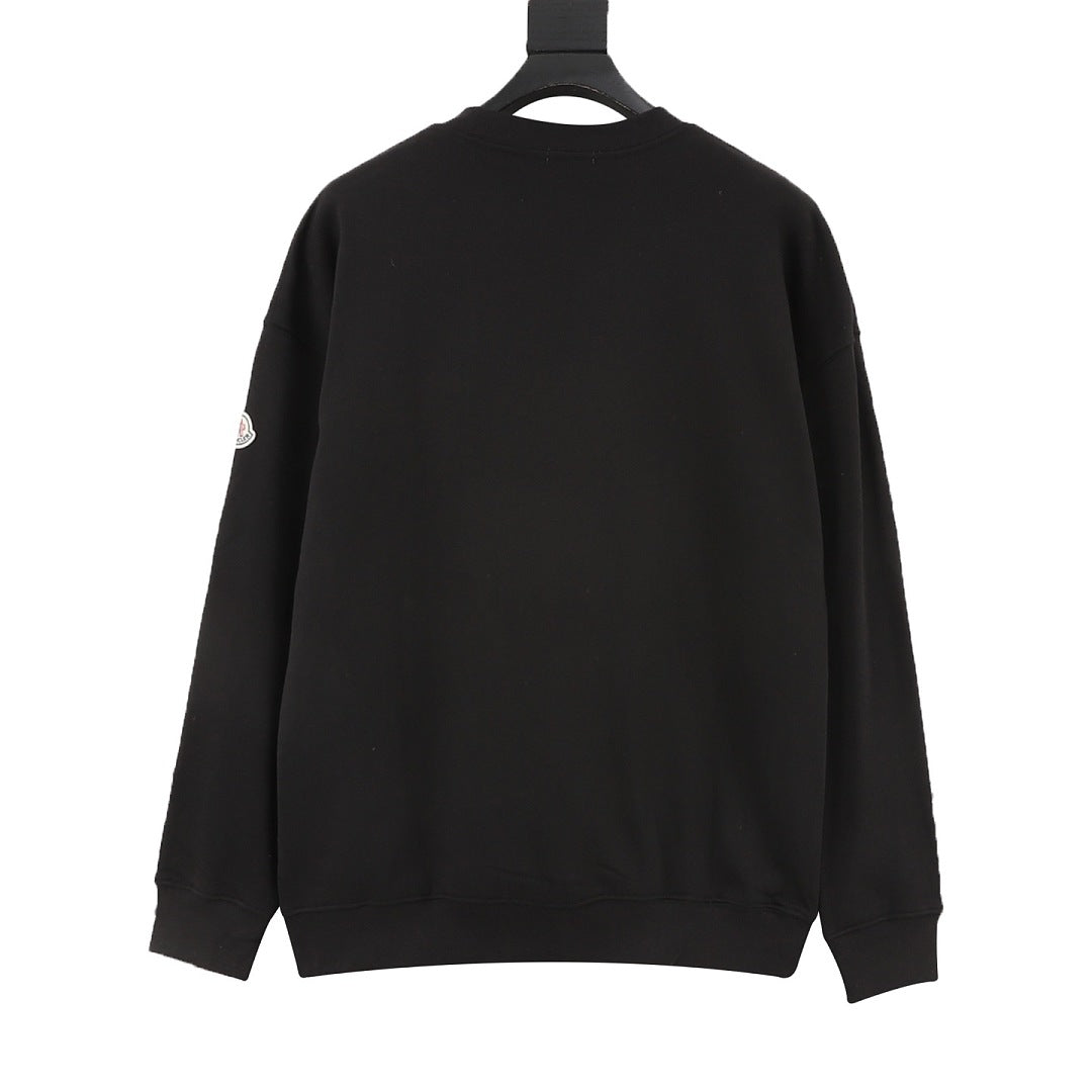 Moncler Tricolor Crest Logo Crewneck Sweatshirt – Men’s, Black