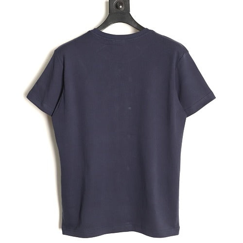 Dior CD Medaillon gradient embroidered T-shirt navy back