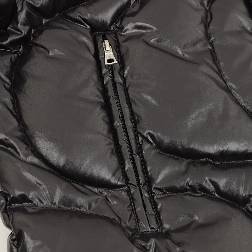 Moncler Palm Angels Wave-Quilted Down Jacket - Black - detail 3