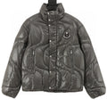 Moncler Palm Angels Wave-Quilted Down Jacket - Gray - front view