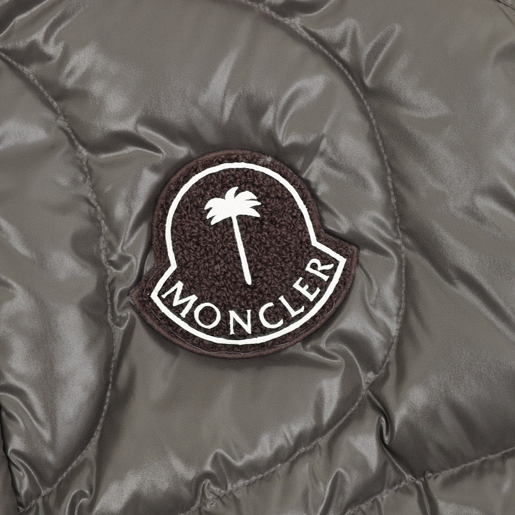 Moncler Palm Angels Wave-Quilted Down Jacket - Gray - detail 2