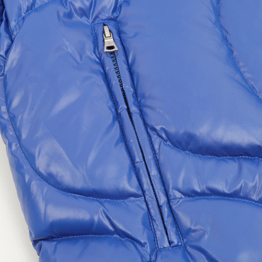 Moncler Palm Angels Wave-Quilted Down Jacket - Cobalt Blue - detail 3