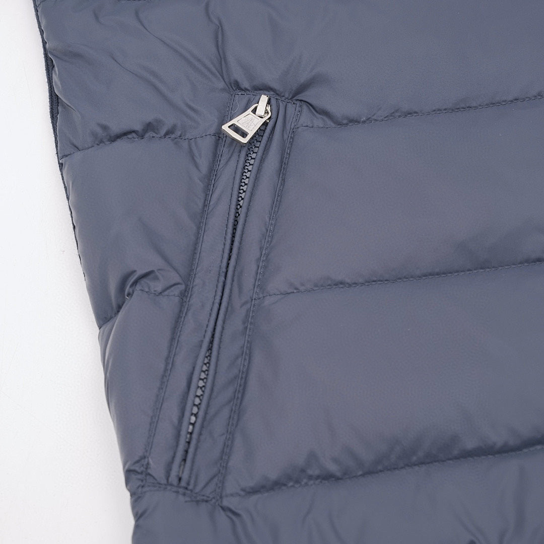 Moncler Hooded Quilted-Front Zip Cardigan - Navy - detail 2