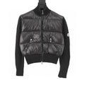 Moncler Padded Knit-Sleeve Bomber Jacket - Black - front view