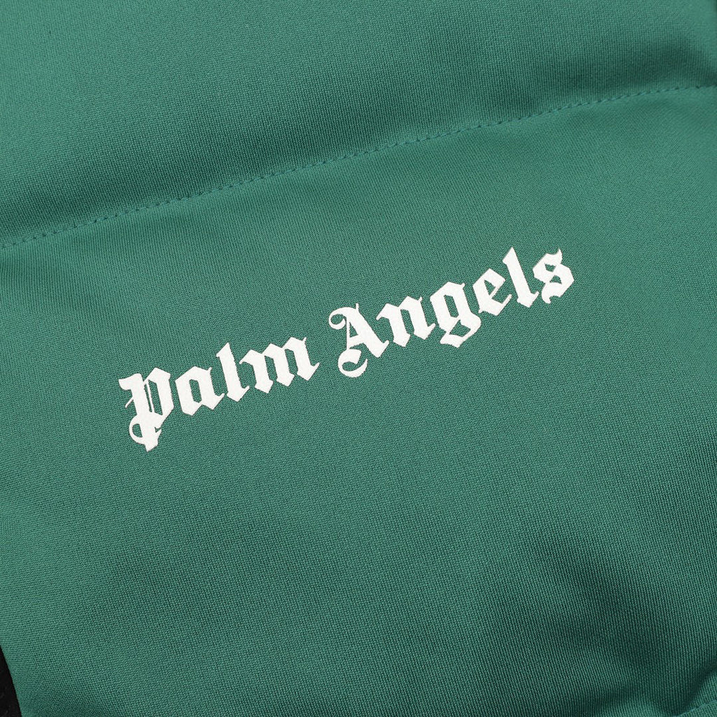 Moncler Palm Angels Striped-Sleeve Down Jacket - Green - detail 2