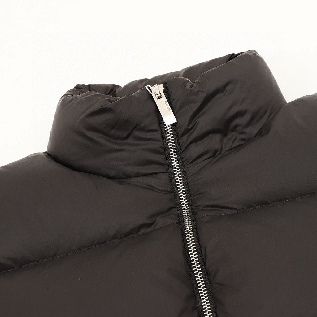 Moncler Matte Stand-Collar Down Jacket - Black - detail 1