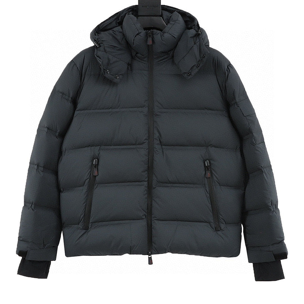 Moncler Hooded Down Jacket with Inner Cuffs - Charcoal - front view
