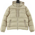 Moncler Twin-Zip Pocket Hooded Down Jacket - Beige - front view