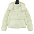 Moncler Women's Box-Quilted Hooded Down Jacket - Pale Green - front view