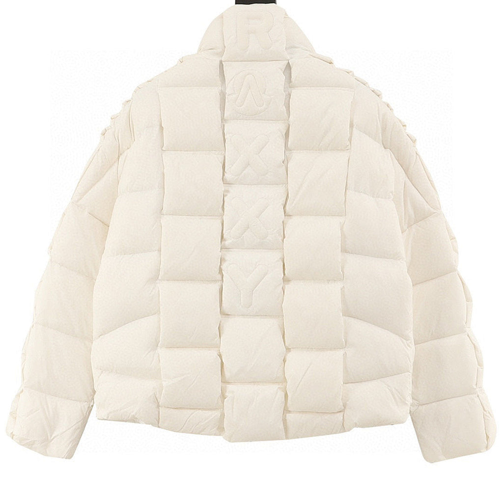 Moncler Raxxy 3D-Quilted Down Jacket - Ivory - back view
