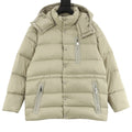 Moncler Drawstring Hooded Down Jacket - Light Khaki - front view