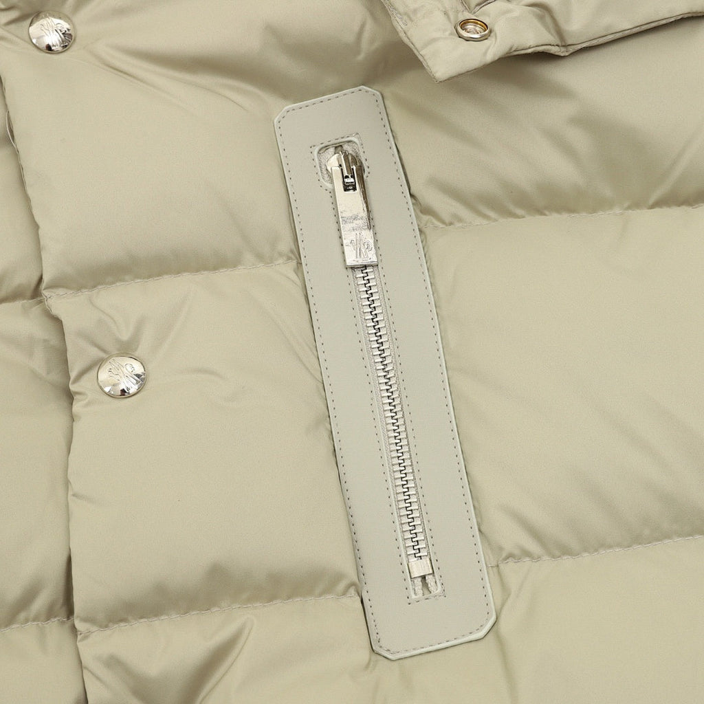 Moncler Drawstring Hooded Down Jacket - Light Khaki - detail 2