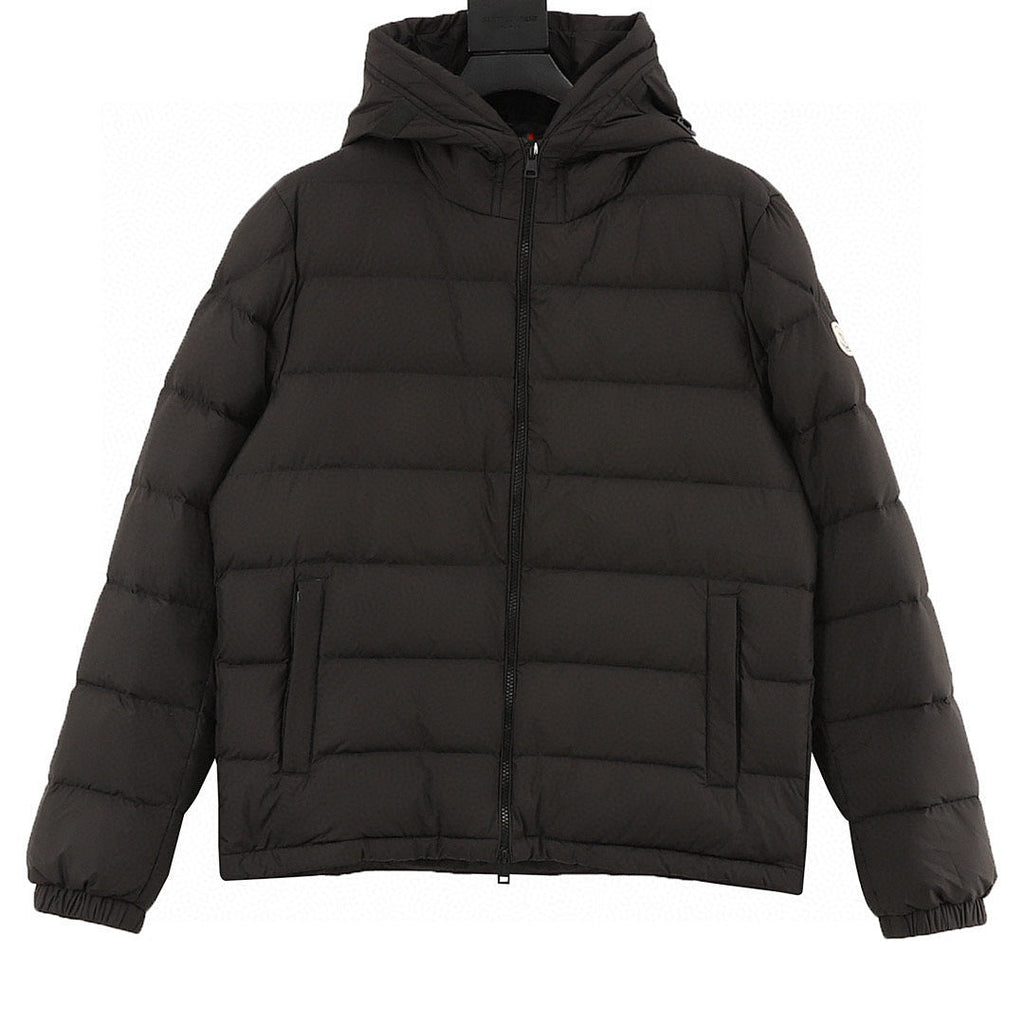 Moncler Adjustable-Hood Quilted Down Jacket - Black - front view