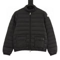 Moncler Lans Stand-Collar Pocket Down Jacket - Black - front view