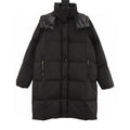 Moncler Women's Long Hooded Down Coat - Black - front view