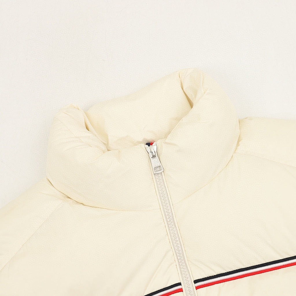 Moncler Tricolor-Stripe Down Jacket - Ivory - detail 1