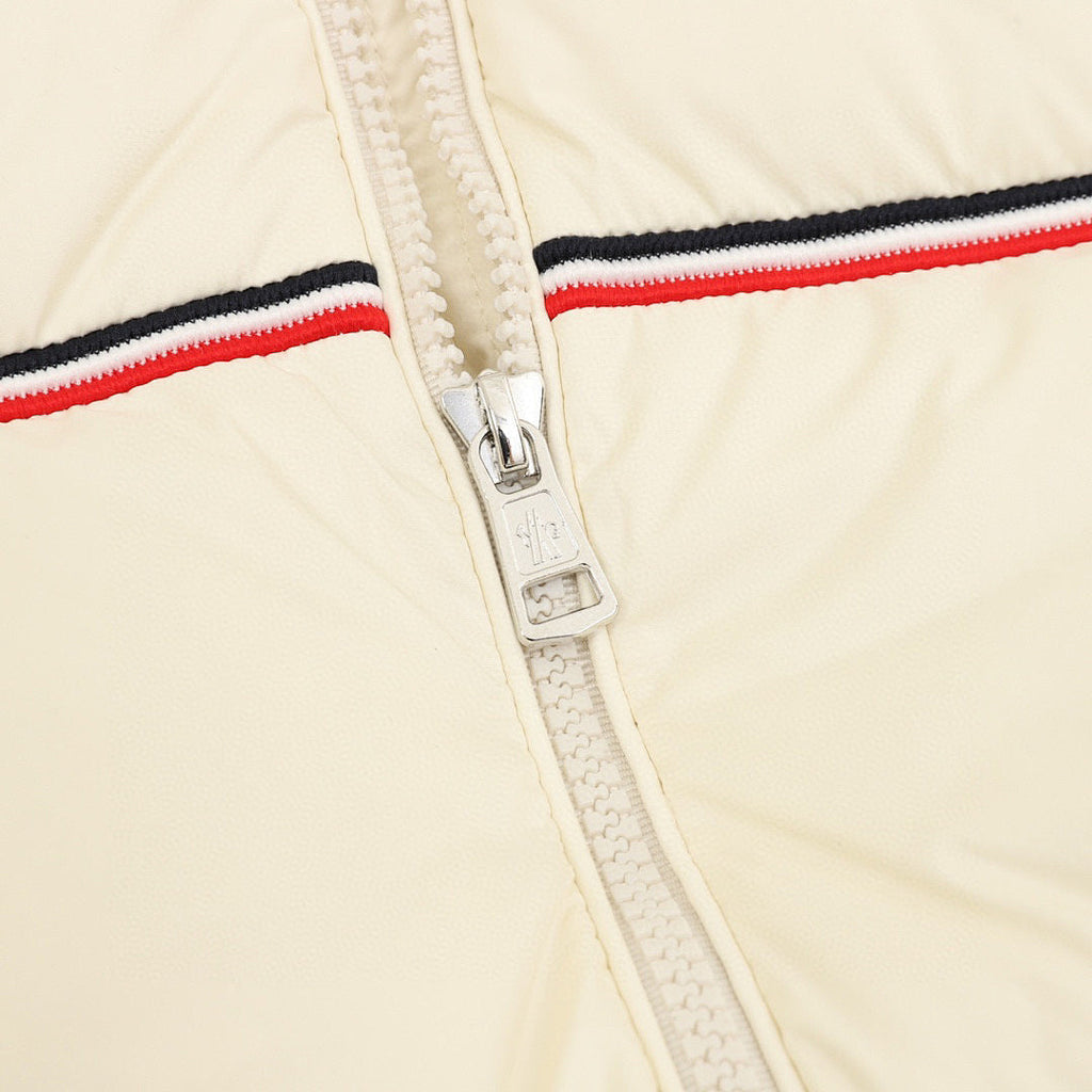 Moncler Tricolor-Stripe Down Jacket - Ivory - detail 3