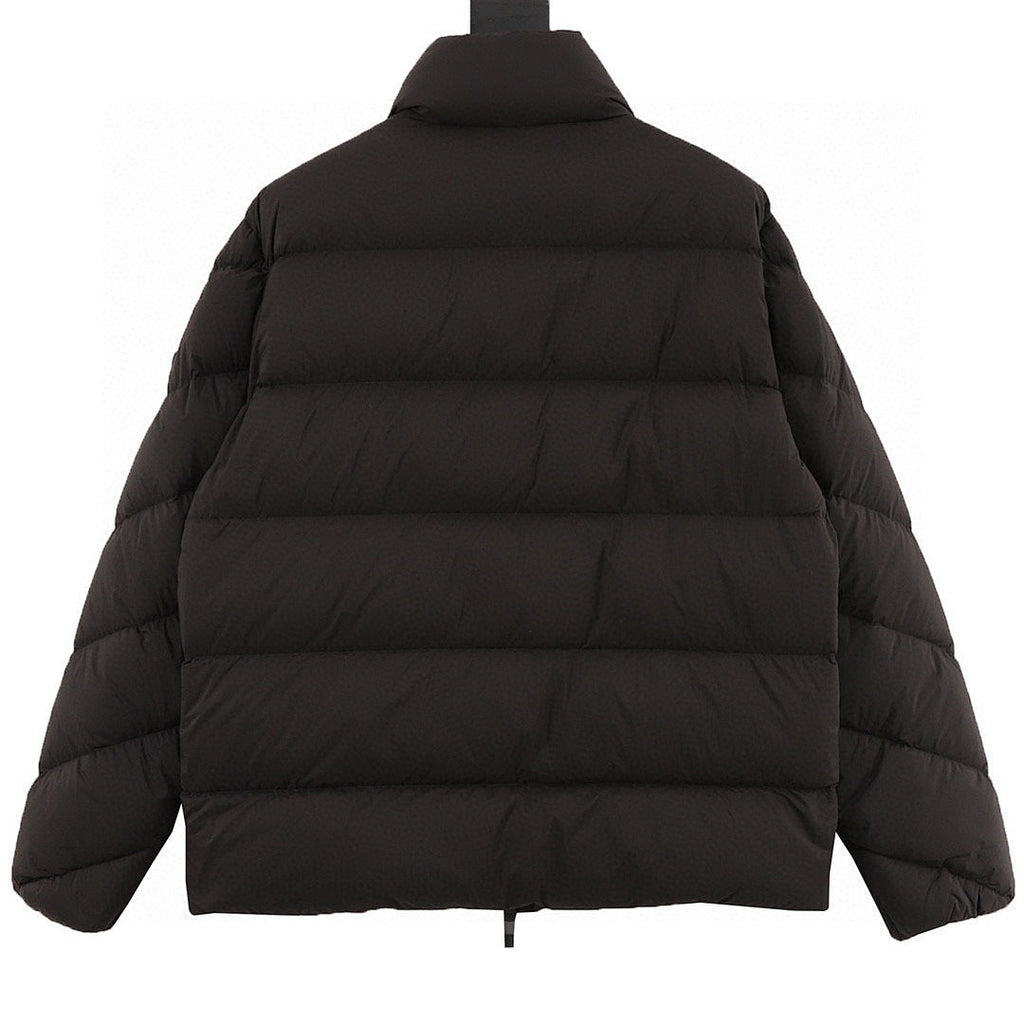 Moncler Chevron Stand-Collar Down Jacket - Black - back view