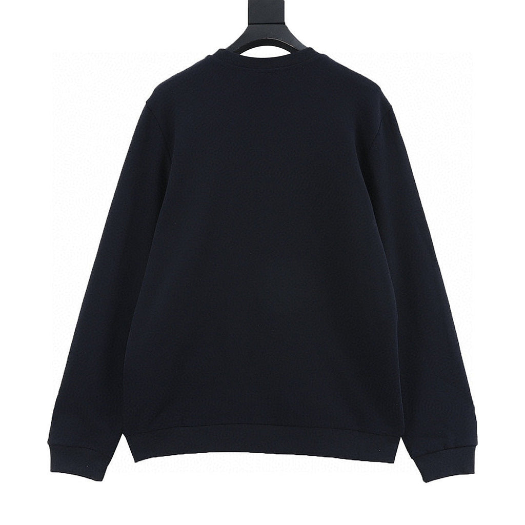 Moncler Faded-Logo Crewneck Sweatshirt - Black - back view