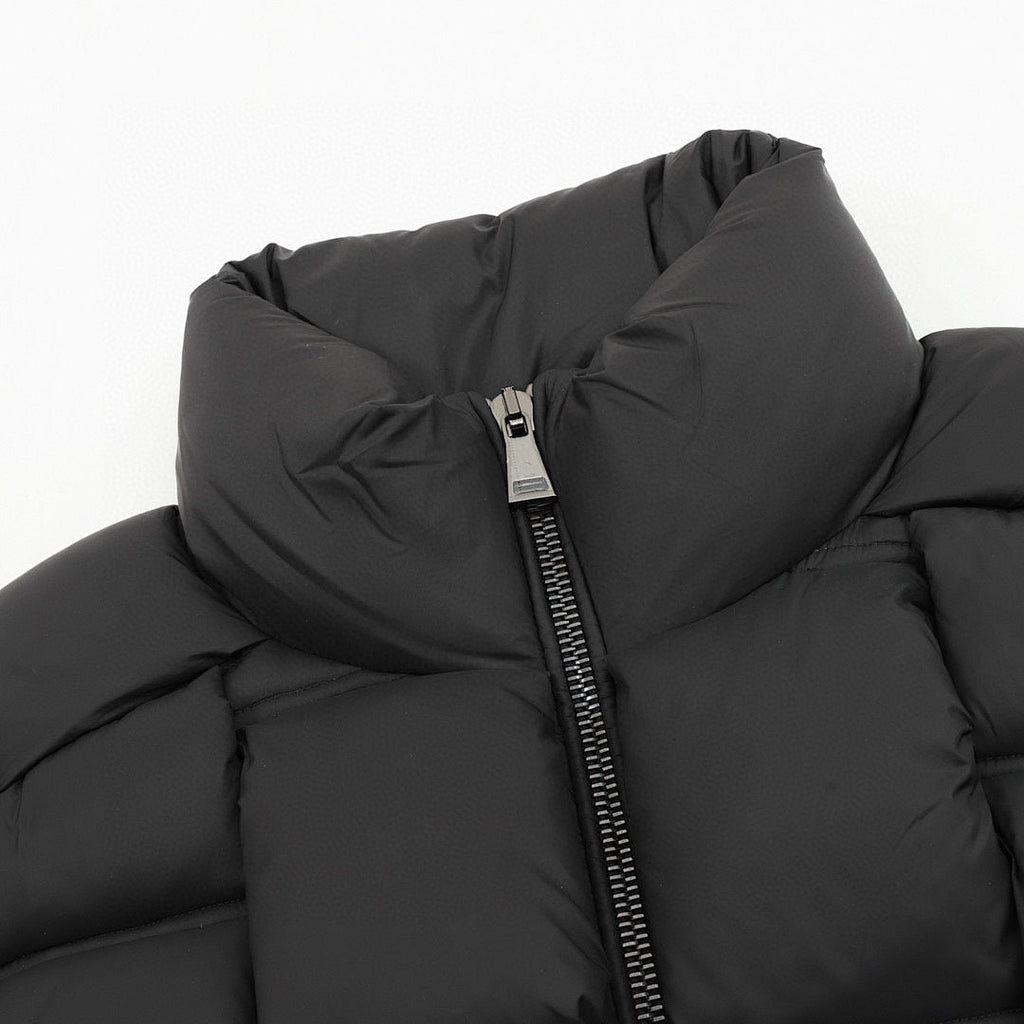 Moncler Woven-Panel Down Jacket - Black - detail 1