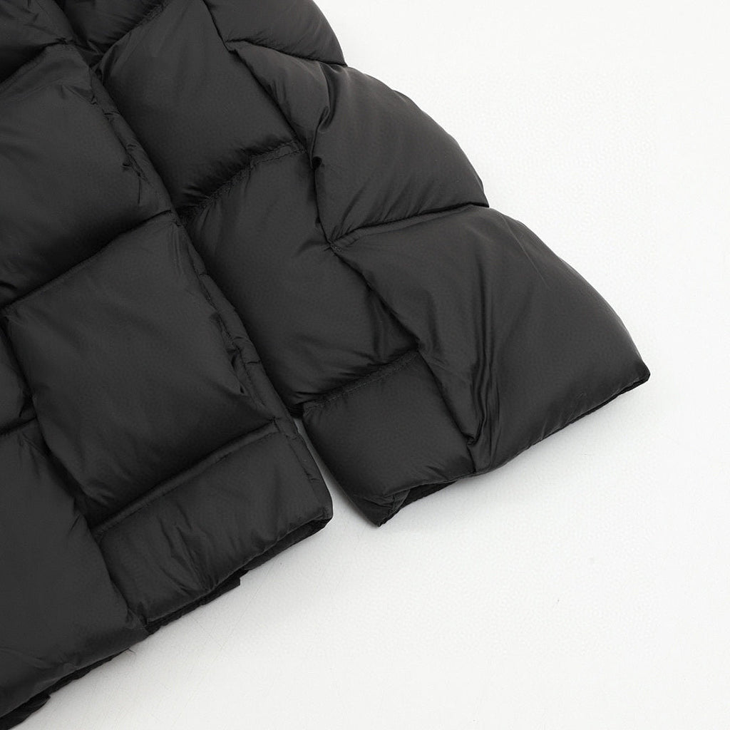 Moncler Woven-Panel Down Jacket - Black - detail 3