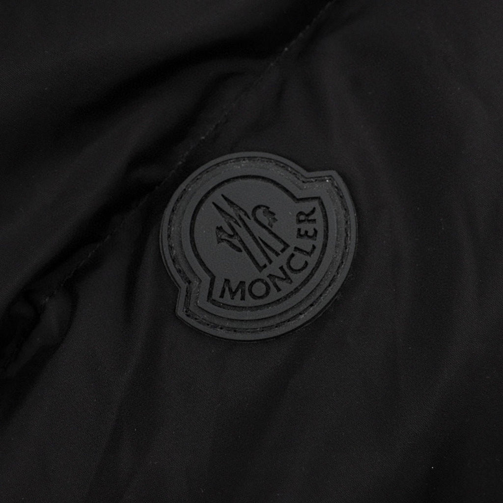 Moncler Embossed-Placket Hooded Down Jacket - Black - detail 2