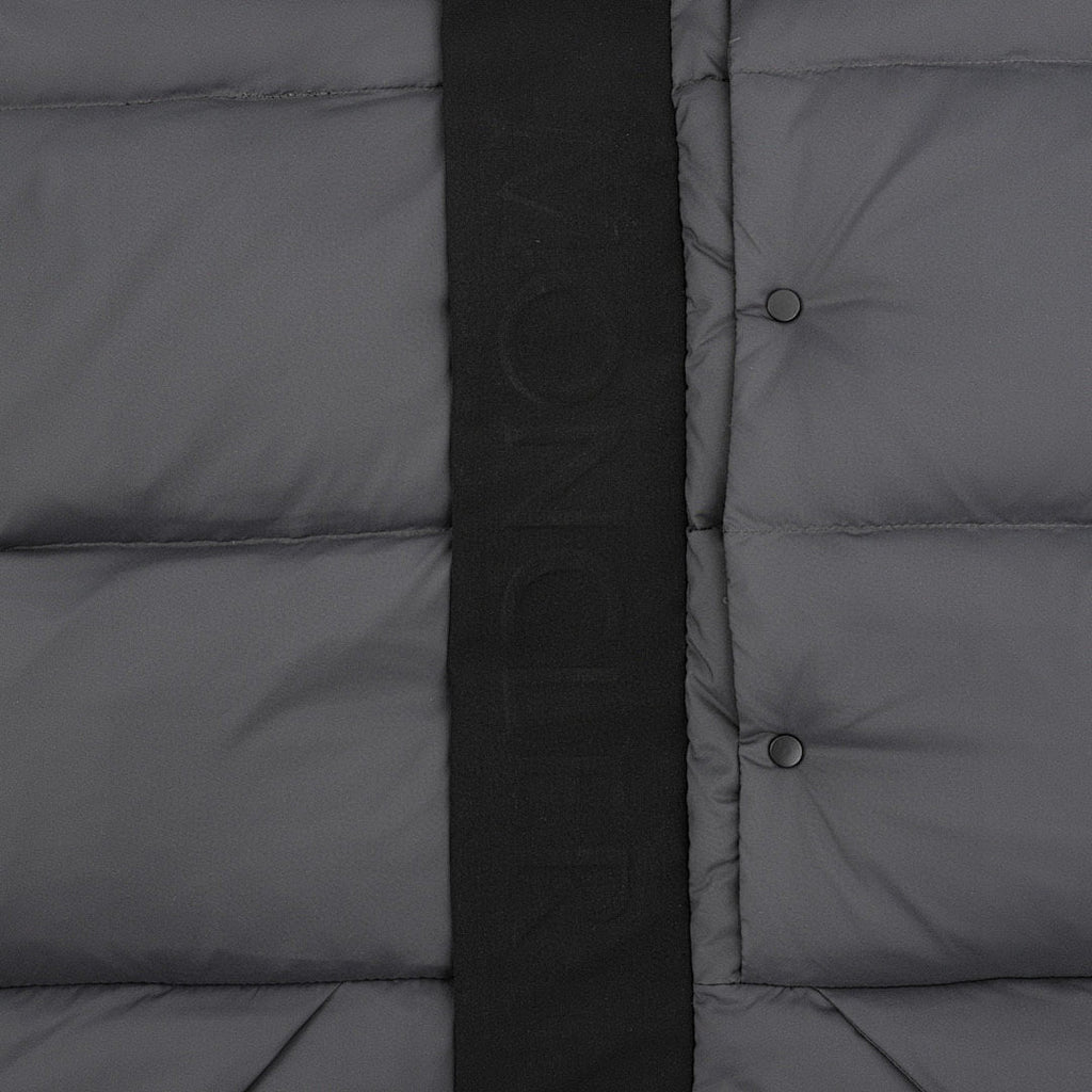 Moncler Embossed-Placket Hooded Down Jacket - Gray - detail 2