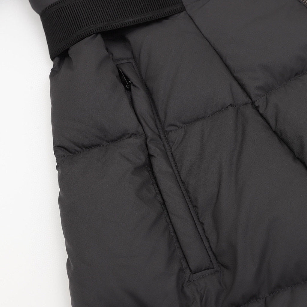 Moncler Women's Fitted Long Hooded Down Coat - Black - detail 3