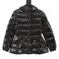 Moncler Barante Women's Fitted Hooded Down Jacket - Black - front view