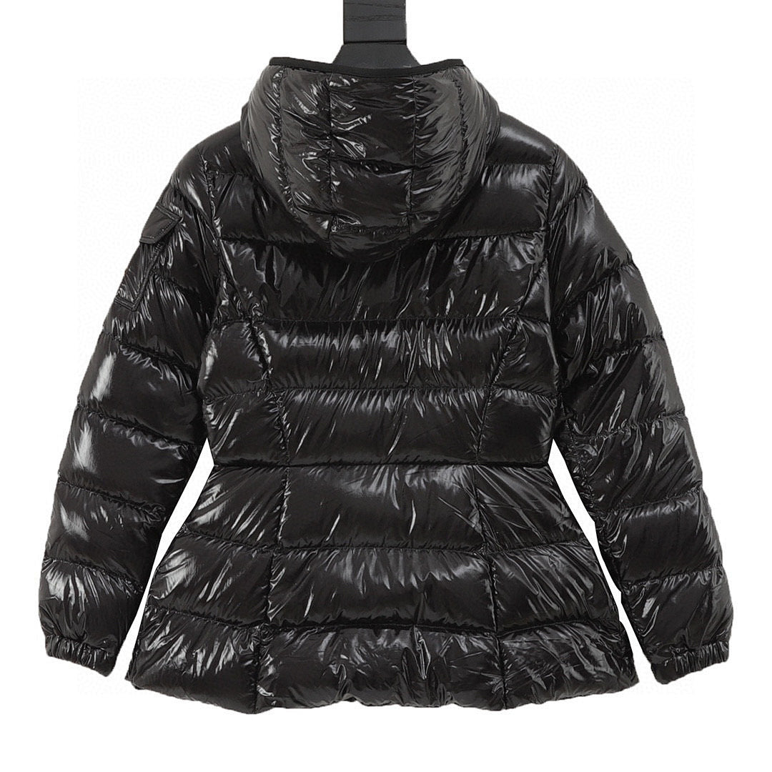 Moncler Barante Women's Fitted Hooded Down Jacket - Black - back view