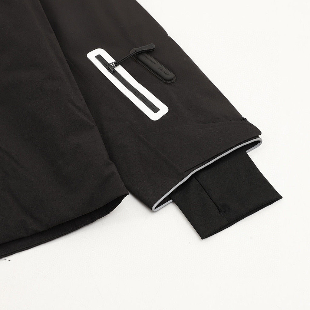 Moncler Sleeve-Zip Hooded Ski Jacket - Black - detail 2