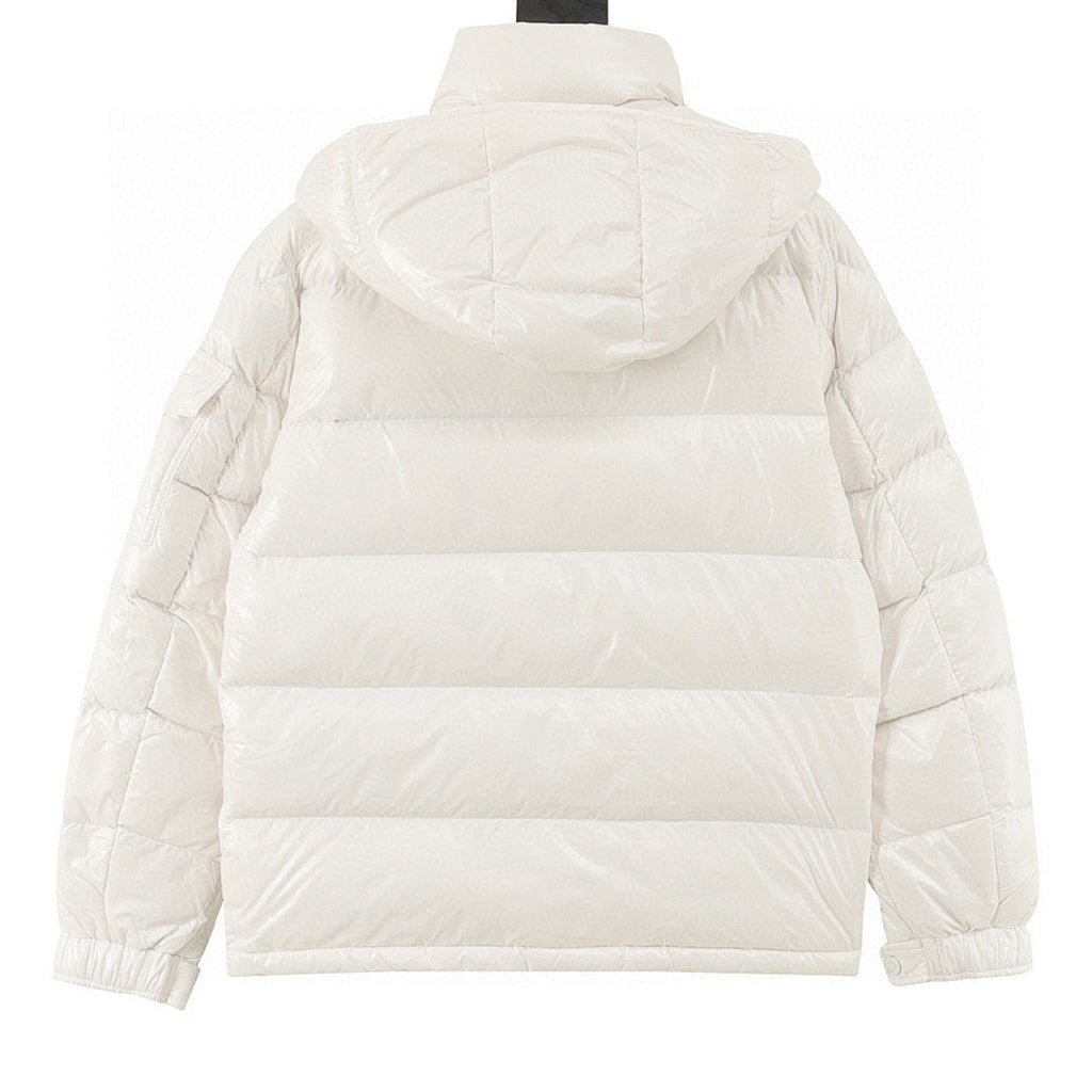 Moncler Maya Hooded Down Jacket - Ivory - back view