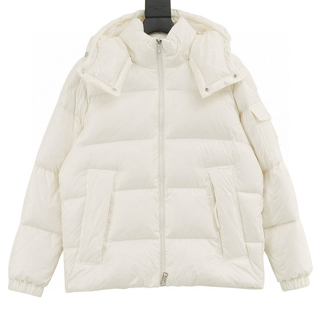 Moncler Couyere Hooded Down Jacket - Ivory - front view