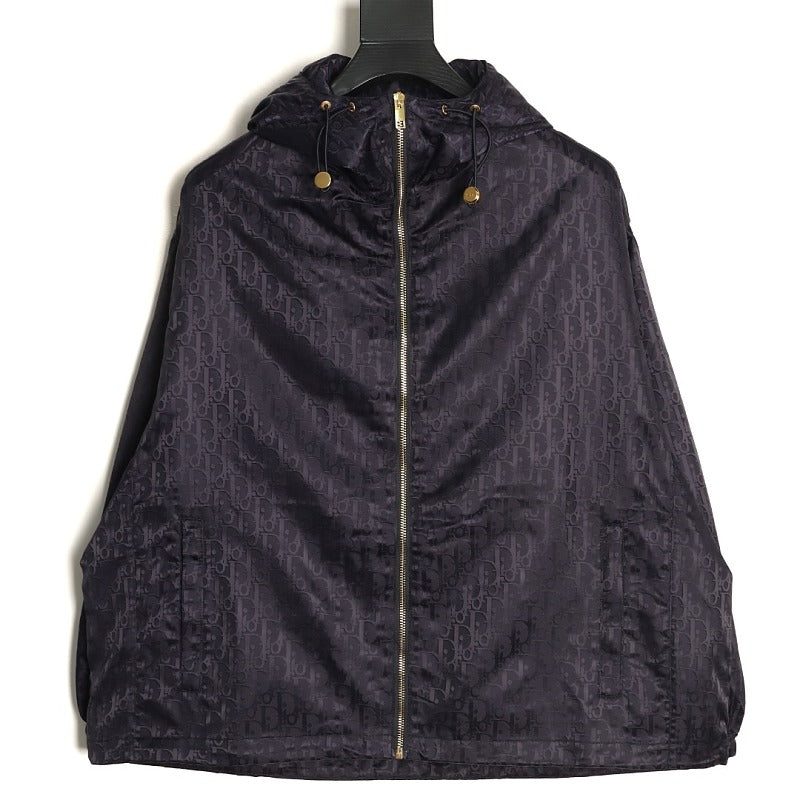 Dior Oblique Jacquard Hooded Jacket black front