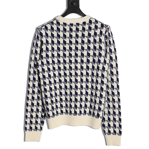 Dior Houndstooth Jacquard Wool Sweater back