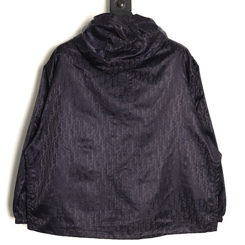 Dior Oblique Jacquard Hooded Jacket black back