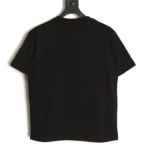 Dior embroidered letter T-shirt black back