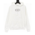 Dior Silver Label Embroidered Hoodie white background front view