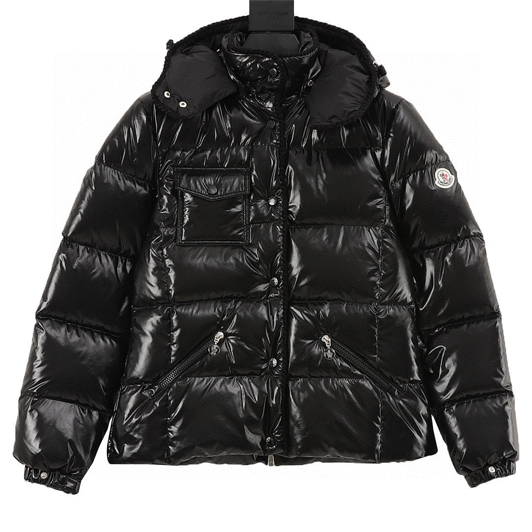 Moncler Glareins Hooded Short Down Jacket - Women's Black - front view