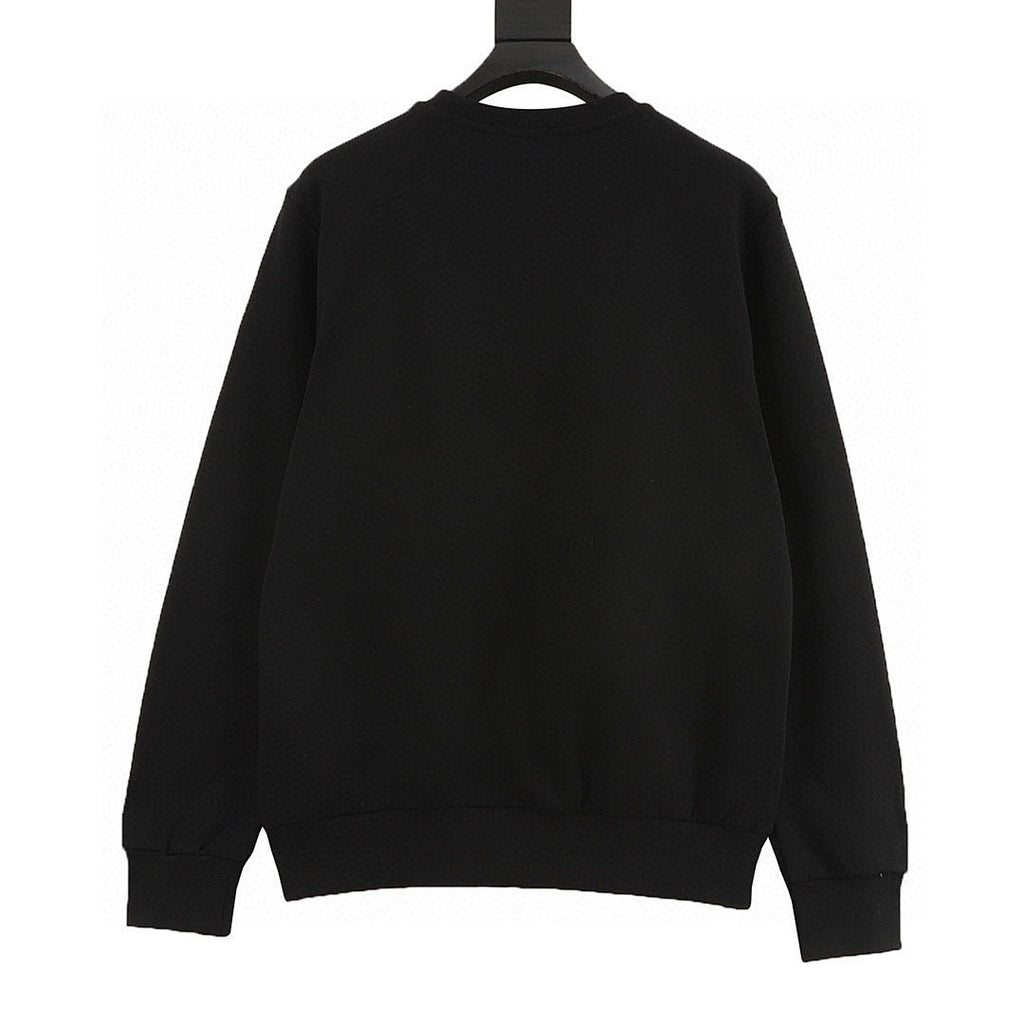 Moncler Chest-Print Crewneck Sweatshirt - Men's Black - back view
